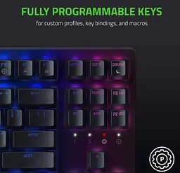Механічна ігрова клавіатура RAZER BlackWidow V-3 TKL RU Green Switch Black - мініатюра 9