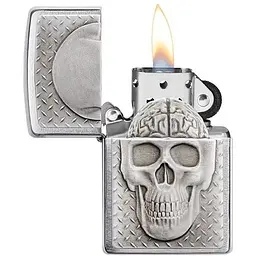 Запальничка Zippo Skull with Brain Surprise - мініатюра 2