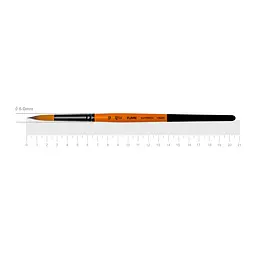 Пензель синтетика кругла Flame 1368R №12 коротка ручка ROSA (4823098534303)