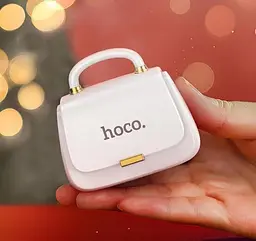 Бездротові навушники Hoco DES35 Dawn handbag BT headset, BT5.3, 35mAh, 300mAh, 5.5h, White - мініатюра 4