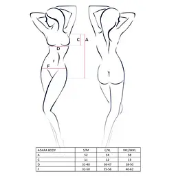 Боді монокіні Passion Adara Body red L/XL - мініатюра 3