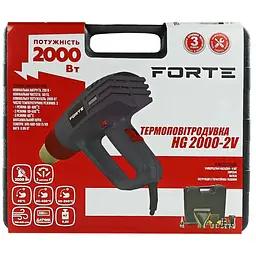 Фен будівельний Forte HG 2000-2V 2 кВт 60, 400, 600С (30797) - мініатюра 6