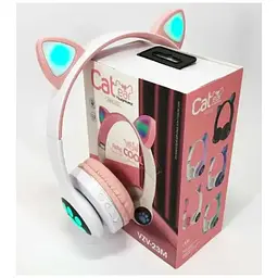 Бездротові дитячі навушники Cat Ear VZV-23M Bluetooth з котячими вушками рожеві - мініатюра 6