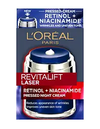 Нічний крем L'Oreal Paris Revitalift Lazer проти зморщок та для покращення тону шкіри обличчя, з ретинолом та нікотинамідом, 50 мл - мініатюра 2