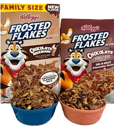 Сухий сніданок Kellogg's Frosted Flakes Chocolate Milkshake Family Size, 629г - мініатюра 3