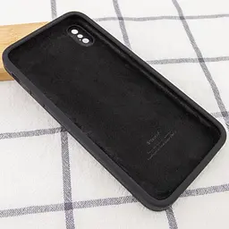 Чохол Silk Square Full Camera Protective (AA) NO LOGO для Apple iPhone X / XS (5.8") Чорний / Black - мініатюра 3