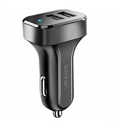 АЗП USAMS CC087 C13 2.1A Dual USB Car Charger Black