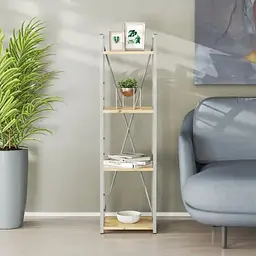 Етажерка 4/34 Ferrum-decor Серії Коннект 120x34x28 сірий ДСП Дуб Артізан 16мм (FRD-104285)