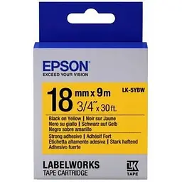 Стрічка для принтера етикеток Epson LK5YBW (C53S655010)