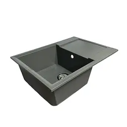 Кухонна мийка Adamant HORIZON MEDIUM сіра 700x500x230 мм, з крилом 70 см - мініатюра 1