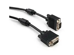 Кабель Vinga VGA 15.0m ferrits (VCPVGAF15BK)