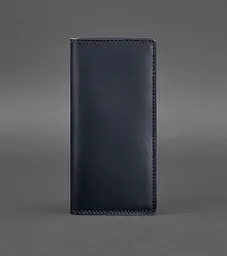 Шкіряне портмоне-купюрник 11.0 темно-синє Краст