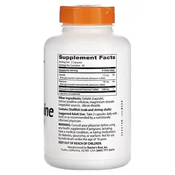 Глюкозамін сульфат Doctor's Best Glucosamine Sulfate 750 мг 180 капсул - мініатюра 2