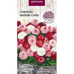 Маргаритка Насіння України (10 пачок) махрова (суміш) ДВ 0,05г