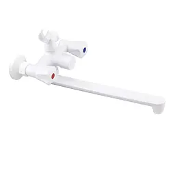 Змішувач для ванни Plamix Omega-140 Euro white PM0648 Білий