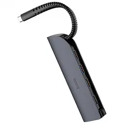 USB Хаб Hoco HB12 Grey - мініатюра 4