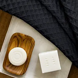 Рушник вафельний Cosas Black Greek Waffle 30x30 см (Towel_00Black_GreekWaffle_30x30) - мініатюра 3