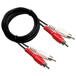 Шнур сполучний TCOM 2RCA х 2RCA 150 см кабель 2 на 2 тюльпани