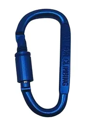 Карабін із муфтою Solve Aluminum Carabine Синій до 100 кг алюмінієвий сплав Screwlock KT7000804