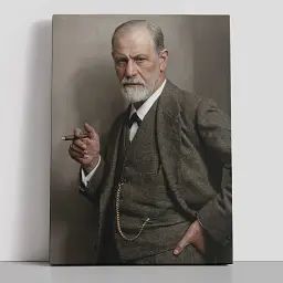 Інтер'єрна картина Зигмунд Фрейд, Sigismund Freud, психоаналітика, психіатрія, 60×43 см (id7249)