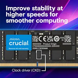 Модуль пам'яті Crucial DDR5 24GB 6400Mhz CSODIMM CL52 (CT24G64C52CS5) - мініатюра 2