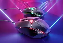 Ігрова провідна USB клавіатура та мишка HOCO GM18 Luminous Gaming Keyboard And Mouse Set підсвічуванням - мініатюра 5