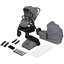 Коляска універсальна Lionelo Mika Plus 2 в 1 grey stone (LO-MIKA PLUS 2IN1 GREY STONE) - мініатюра 12