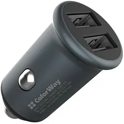 Зарядний пристрій ColorWay 2USB Quick Charge 3.0 (36W) Gray (CW-CHA036Q-GR)