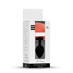 Анальна пробка з хвостиком B - Series Bunny Tail, 8 см (персиковий) - мініатюра 6