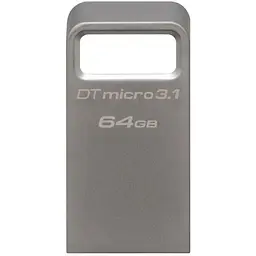 USB флеш-накопичувач Kingston DataTraveler Micro 64GB USB-A 3.1 Metal [DTMC3/64GB] [66628] - мініатюра 4