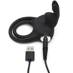 Ерекційне кільце Happy Rabbit Black 8.9 см (чорний) - мініатюра 3