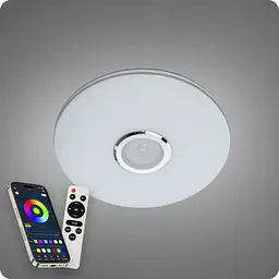 Люстра світлодіодна 517 Dlight RGB з пультом і колонкою 70Вт Білий (02175) - мініатюра 6