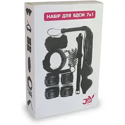 Набір для БДСМ JSY 7в1 LY1003 Black - мініатюра 4