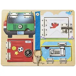 Дошка Melissa&Doug з засувками і блокуванням дерев'яна (MD19540)