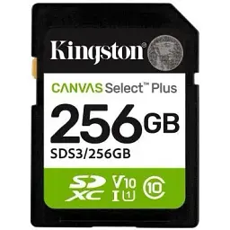 Карта пам'яті Kingston 256GB SDXC class 10 UHS-I V10 A1 Canvas Select Plus (SDS3/256GB)