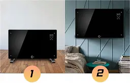 Конвекторний обігрівач Carruzzo Q20F1 2в1 2500W Wi-Fi Smart Black - мініатюра 6