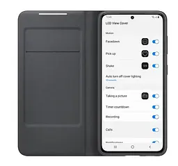 Чохол-книжка LED Wallet View Cover EF-NG991PBEGRU для Samsung Galaxy S21 (6.2") Чорний - мініатюра 9
