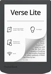 Електронна книга 6" Verse Lite, Midnight Grey, WiFi, 1024x758 (E Ink Carta) PocketBook teh0028662