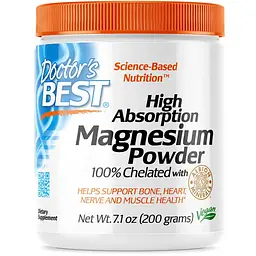 Вітаміни та мінерали Doctor's Best Magnesium Powder High Absorption, 200 грам