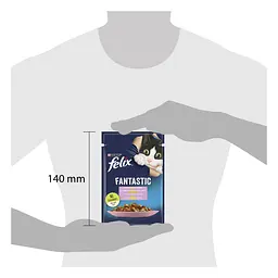 Набір вологого корму для котів Felix Fantastic з фореллю та зеленими бобами 2.21 кг (26 шт. х 85 г) - мініатюра 4