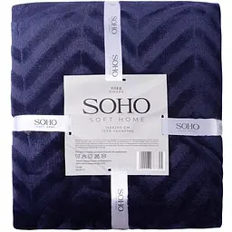 Плед Soho Zigzag, 200х150 см, темно-синій (1214К) - мініатюра 3
