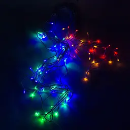 Світлодіодна новорічна гірлянда Devilon бахрома миготлива  RGB LED 100 л 3м (950125) - мініатюра 2
