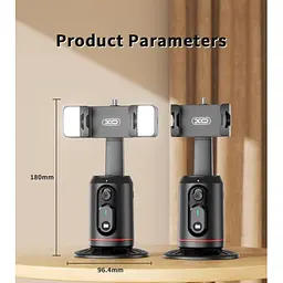 Монопод XO SS16 facial tracking automatic AI bluetooth tracking selfie stick Чорний - мініатюра 3