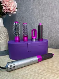 Стайлер + Коробка 5 в 1 HAIR BRUSH Styler для різних типів волосся з функціями надання об’єму, випрямлення, укладання Фіолетовий