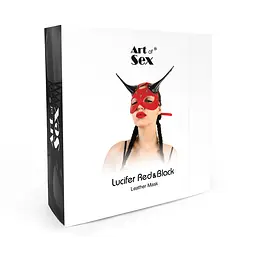 Шкіряна маска Art of Sex - Lucifer Red&Black - мініатюра 4