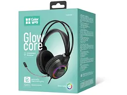 Навушники з мікрофоном ColorWay GlowCore RGB Black (CW-HPG02BK) - мініатюра 7