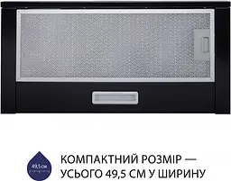 Витяжка Minola HTL 5714 BL 1100 LED (телескопічна) - мініатюра 2