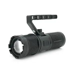 Ліхтар пошуковий BP-2303 LED PM60, 5 режимів, індикація заряду, живлення від 3*18650, IP65, кабель USB, 255х145х65мм, 0,860кг, Black, BOX - мініатюра 3