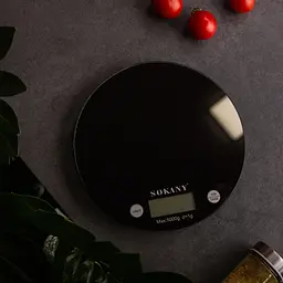 Кухонні настільні електронні ваги Sokany SK-19023 для зважування продуктів LCD-дисплей до 5 кг Чорний - мініатюра 4