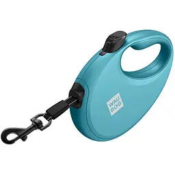 Повідець-рулетка для собак Waudog R-leash з контейнером для пакетів, світловідбивна стрічка, L, до 40 кг, 5 м, блакитний - мініатюра 5
